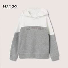 MANGO GREY WHITE CHALLENGE ACCEPTED HOODIE