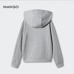 MANGO GREY ZIPPED HOODIE 57001042
