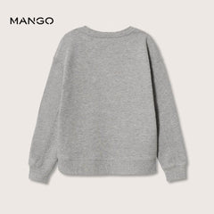 MANGO HEATHER GREY BASIC COTTON SWEATSHIRT 2 PCS SET