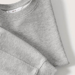 MANGO HEATHER GREY BASIC COTTON SWEATSHIRT 2 PCS SET