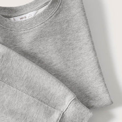 MANGO HEATHER GREY BASIC COTTON SWEATSHIRT 1503