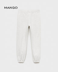 MANGO HEATHER GREY ELASTIC WAIST JOGGER TROUSER 17043289
