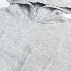 MANGO HEATHER GREY SWEATSHIRT WITH HOOD