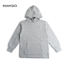 MANGO HEATHER GREY SWEATSHIRT WITH HOOD