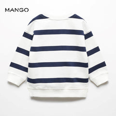 MANGO HOLIDAY NAVY STRIPED SWEATSHIRT 67056003