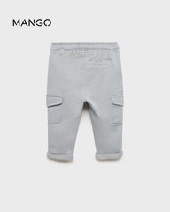 MANGO ICE GREY CARGO B7 JOGGER TROUSER 77093285