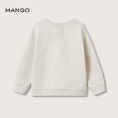 MANGO ICE GREY OVERSIZED COTTON SWEATSHIRT 74383