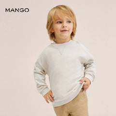 MANGO ICE GREY OVERSIZED COTTON SWEATSHIRT 74383