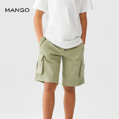 MANGO KHAKI CARGO POCKET BERMUDA SHORT 47084405