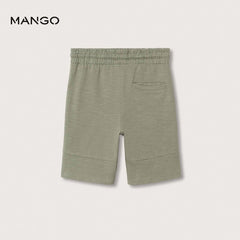 MANGO KHAKI COTTON JEGGER BERMUDA SHORT