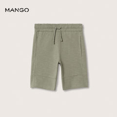 MANGO KHAKI COTTON JEGGER BERMUDA SHORT