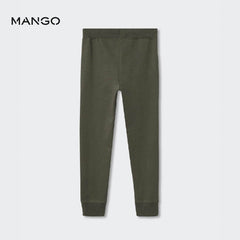 MANGO KHAKI COTTON JOGGER STYLE TROUSER 37051027