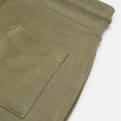MANGO KHAKI COTTON SHORTS WITH ELASTIC WAIST