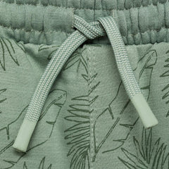 MANGO KHAKI LEAF PRINT BERMUDA SHORTS