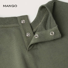 MANGO KHAKI OVERSIZED COTTON SWEATSHIRT 74383