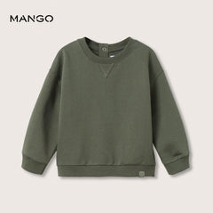 MANGO KHAKI OVERSIZED COTTON SWEATSHIRT 74383