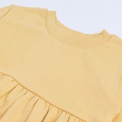 MANGO KIDS MUSTARD PLAIN FROCK