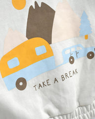 BRANDED LIGHT BEIGE TAKE A BREAK 2 PCS SET