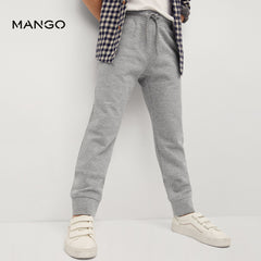 MANGO LIGHT GREY CORD ORGANIC TROUSER 61507