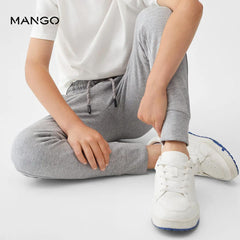 MANGO LIGHT GREY DRAWSTRING JOGGER TROUSER 57001041