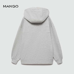 MANGO LIGHT GREY FRESH THOUGHT HOODIE