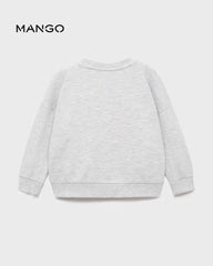 MANGO LIGHT GREY OVERSIZED COTTON SWEATSHIRT 17034428
