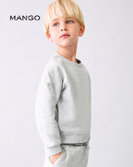 MANGO LIGHT GREY OVERSIZED COTTON SWEATSHIRT 17034428