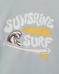 MANGO LIGHT GREY SURF PRINTED T-SHIRT