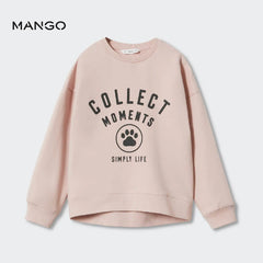 MANGO LIGHT PINK COLLECT MOMENTS SWEATSHIRT 1050