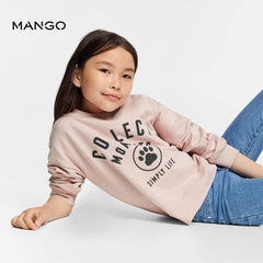 MANGO LIGHT PINK COLLECT MOMENTS SWEATSHIRT 1050