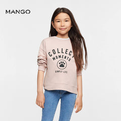 MANGO LIGHT PINK COLLECT MOMENTS SWEATSHIRT 1050