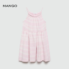 MANGO LIGHT PINK TIE DYE PRINT DRESS