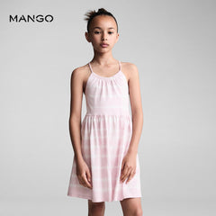 MANGO LIGHT PINK TIE DYE PRINT DRESS