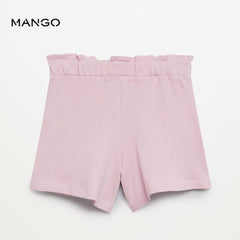 MANGO LIGHT PURPLE PAPER BAG KNITTED SHORTS