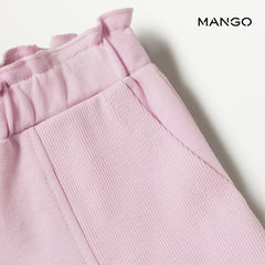 MANGO LIGHT PURPLE PAPER BAG KNITTED SHORTS