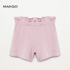 MANGO LIGHT PURPLE PAPER BAG KNITTED SHORTS