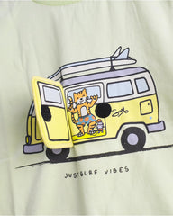 MANGO LIME GREEN JUST SURF VIBES T-SHIRT