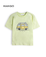 MANGO LIME GREEN JUST SURF VIBES T-SHIRT