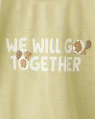 MANGO LIME GREEN WILL GO TOGETHER PRINTED T-SHIRT 27063718