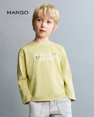 MANGO LIME GREEN WILL GO TOGETHER PRINTED T-SHIRT 27063718