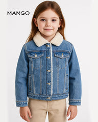 MANGO LISA DENIM JACKET WITH ECO DOWN LINING