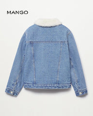 MANGO LISA DENIM JACKET WITH ECO DOWN LINING