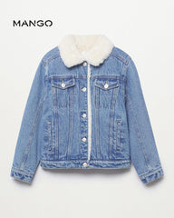 MANGO LISA DENIM JACKET WITH ECO DOWN LINING