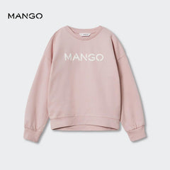 MANGO LOGO PASTEL PINK SWEATSHIRT 37085813