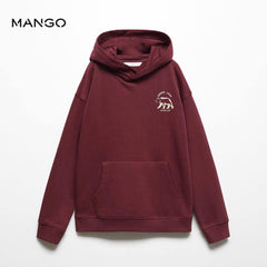 MANGO BURGUNDY FEEL THE VIBE HOODIE