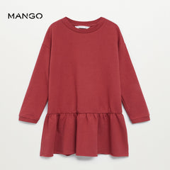 MANGO MAROON ORGANIC COTTON DRESS