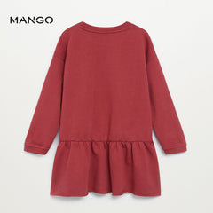 MANGO MAROON ORGANIC COTTON DRESS