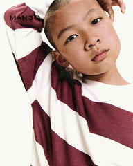 MANGO MAROON STRIPED STREAMING SUCCESS SWEATSHIRT