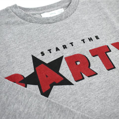 MANGO MEDIM GREY PARTY PRINTED SWEATSHIRT