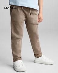 MANGO MEDIUM BROWN COTTON JOGGER TROUSER 87063635